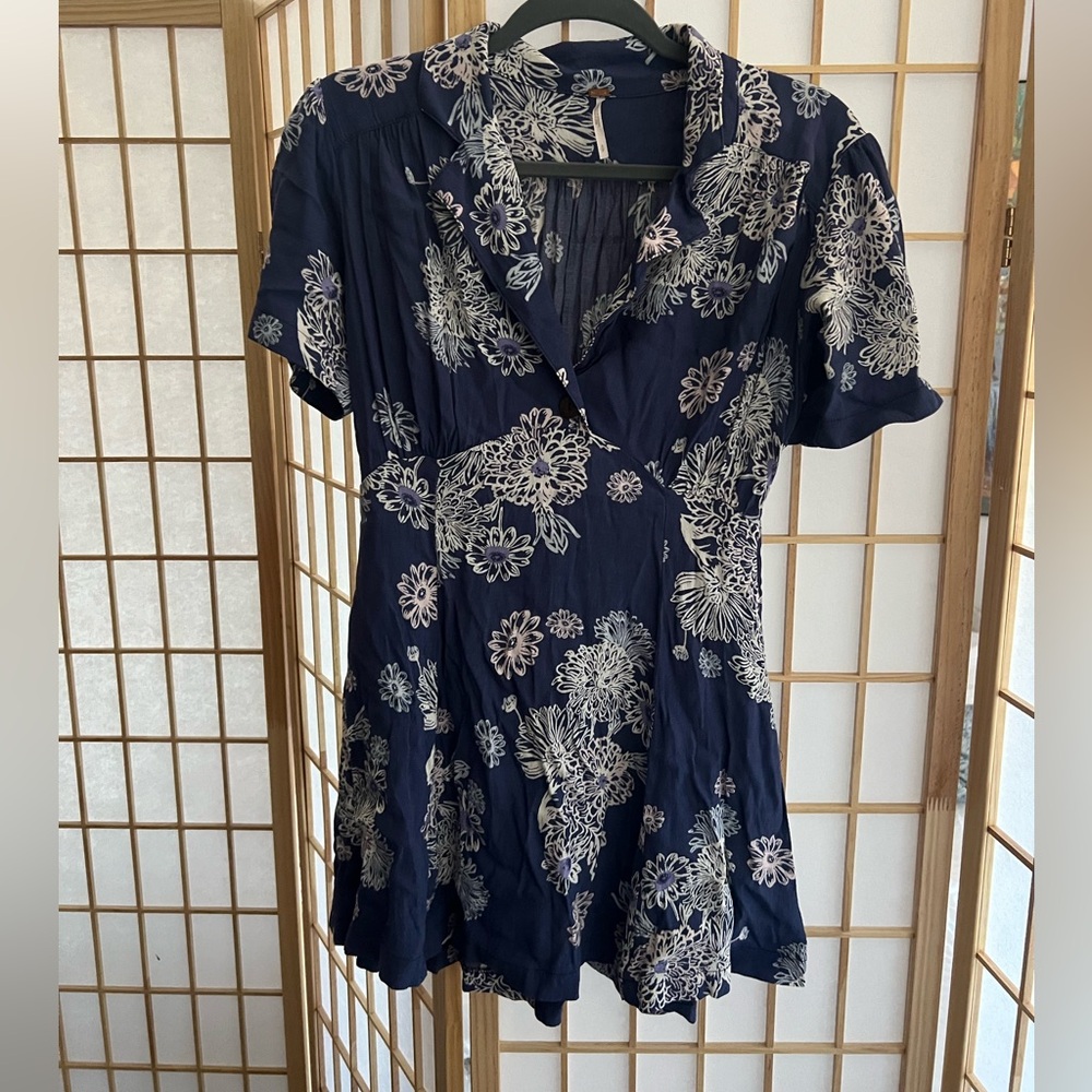 Free People Purple Floral Mini Dress